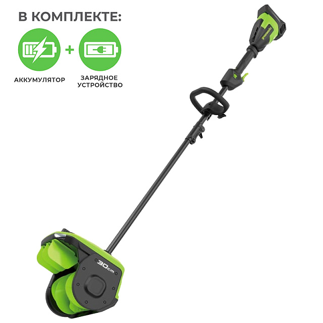 Greenworks GD40SS2, 40V с АКБ 2 А.ч. с USB + ЗУ 5А быстрое