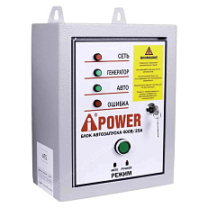 A-iPower A3500EAX в тихом зимнем кожухе 1200 RAL 7035 + блок автозапуска A-iPower 400 В, 25 А