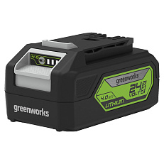 Greenworks G24AB 24V (145 км/ч) с АКБ 4 Ач + ЗУ 4А быстрое - воздуходувка аккумуляторная