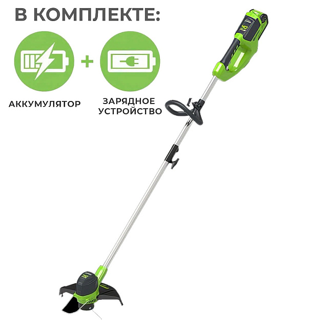 Аккумуляторный триммер Greenworks G40LTK5, 40V с АКБ 5 Ач + ЗУ